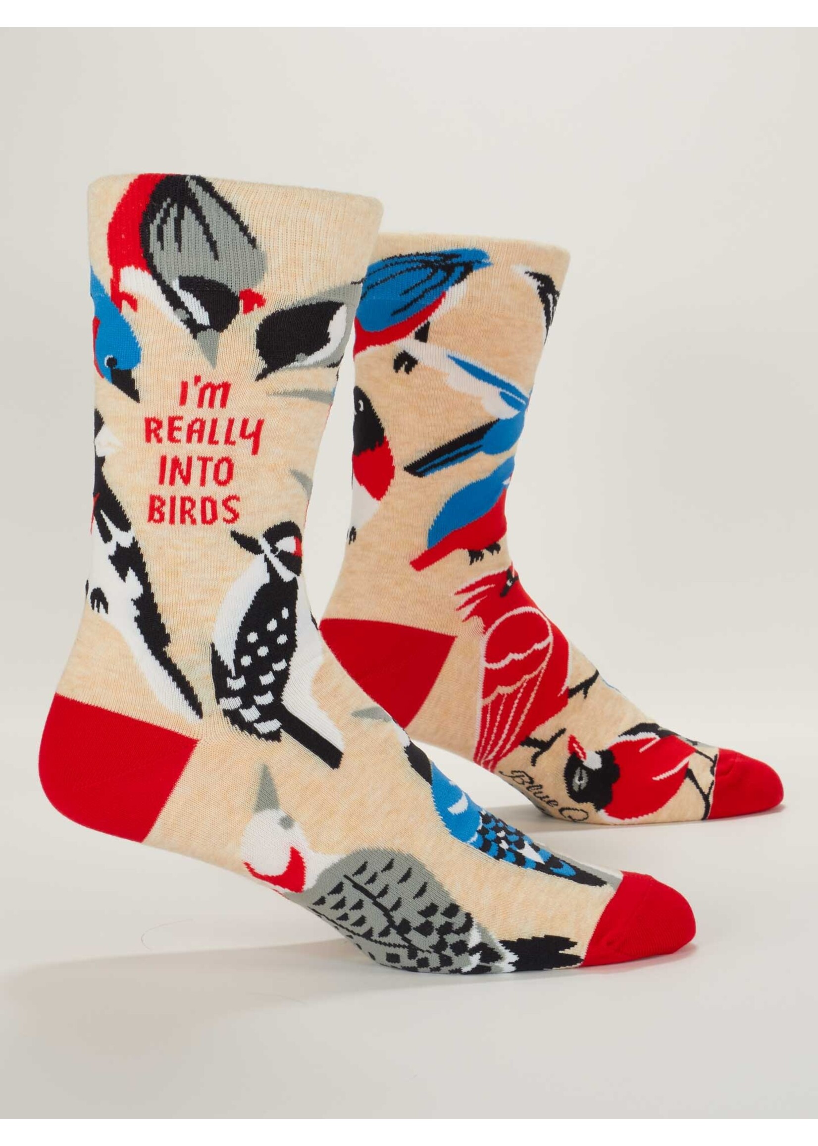 Blue Q I'm Really Into Birds Men's Crew Socks