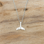 Glee Whale Tail Pendant Small Silver