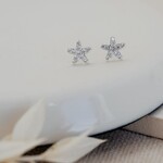 Glee Vibrant Starfish Stud Earrings Sterling Plated