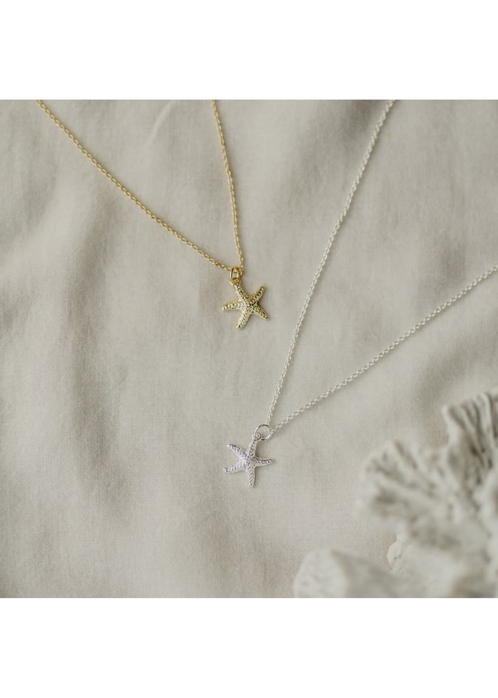 Glee Vibrant Starfish Stud Earrings Sterling Plated