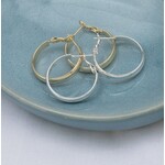 Glee Glee Velo Hoop Earrings 1" Gold or Silver