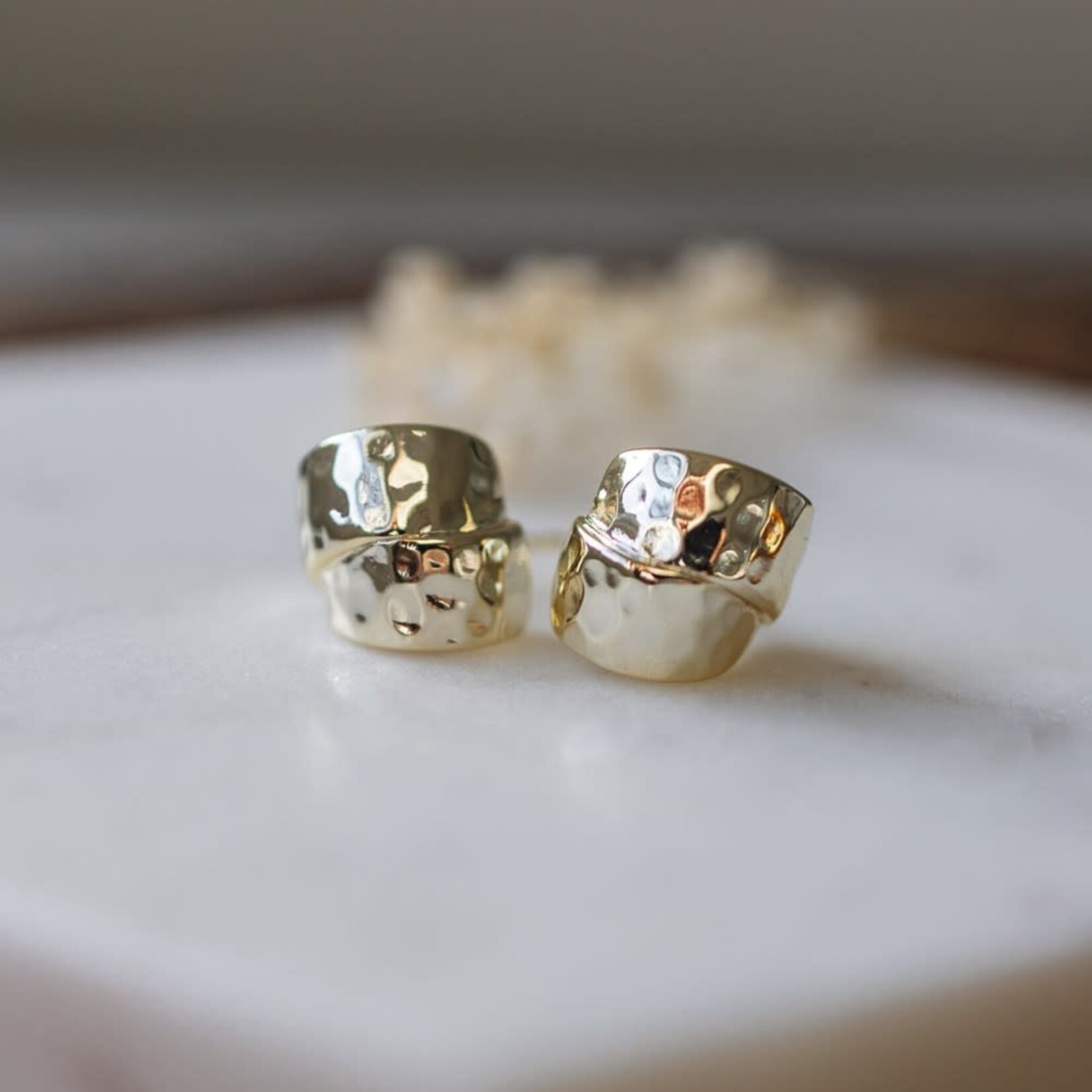 Glee Vivid Hoop Earrings - Hypoallergenic, Antitarnish (Gold Plated)