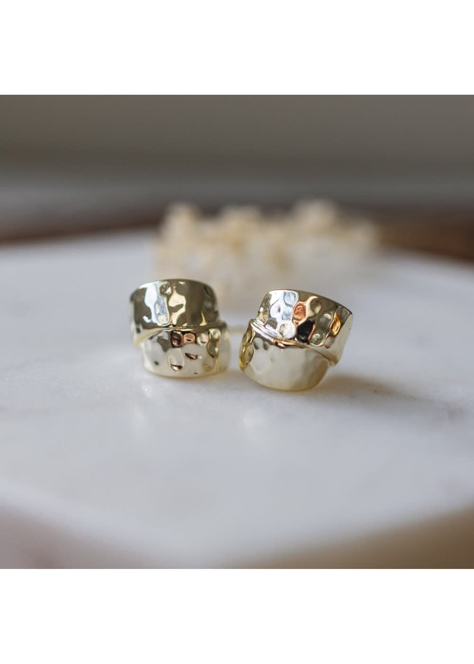 Glee Vivid Hoop Earrings - Hypoallergenic, Antitarnish (Gold Plated)