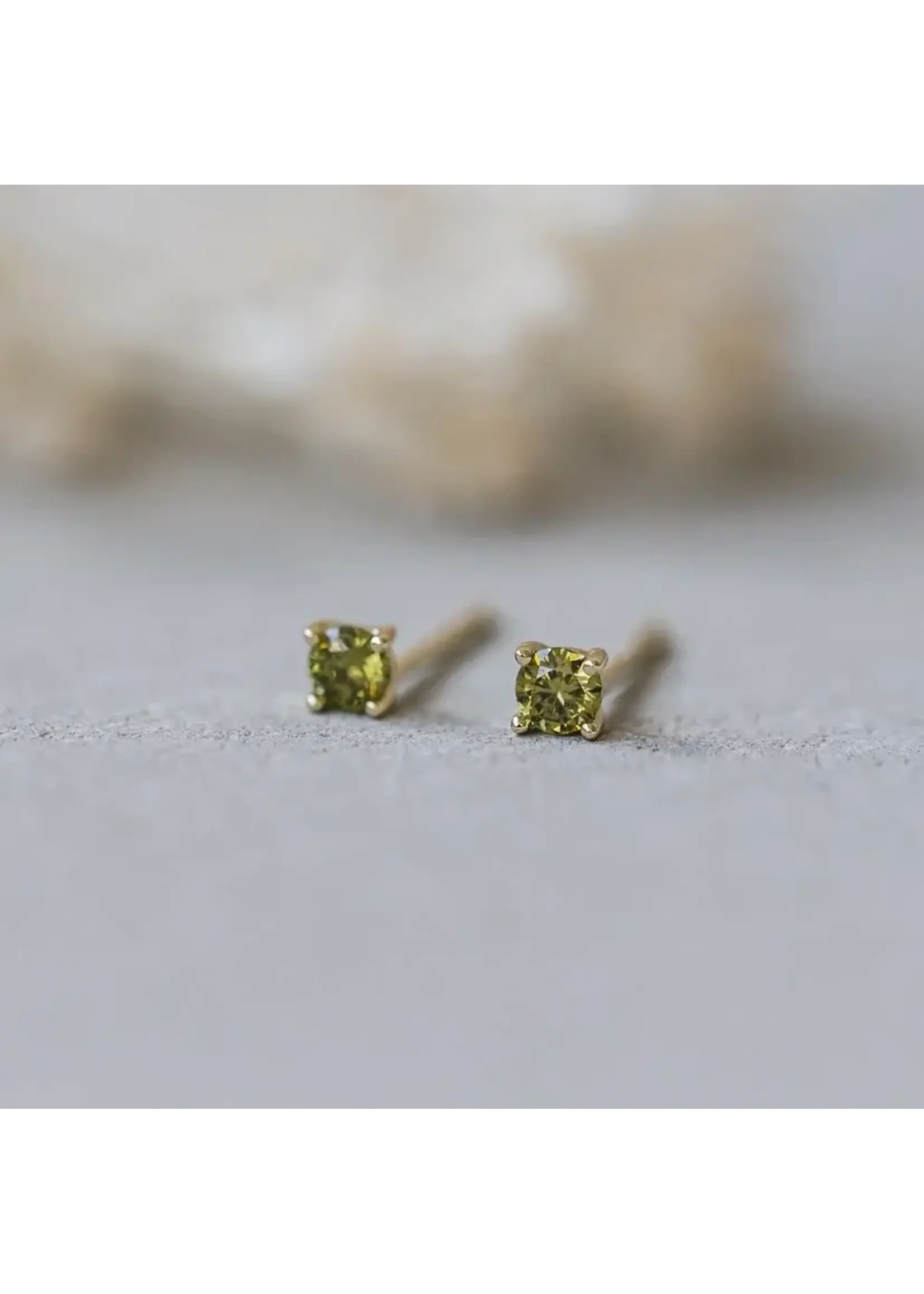 Glee SHIMMER STUD CZ EARRING- hypoallergenic