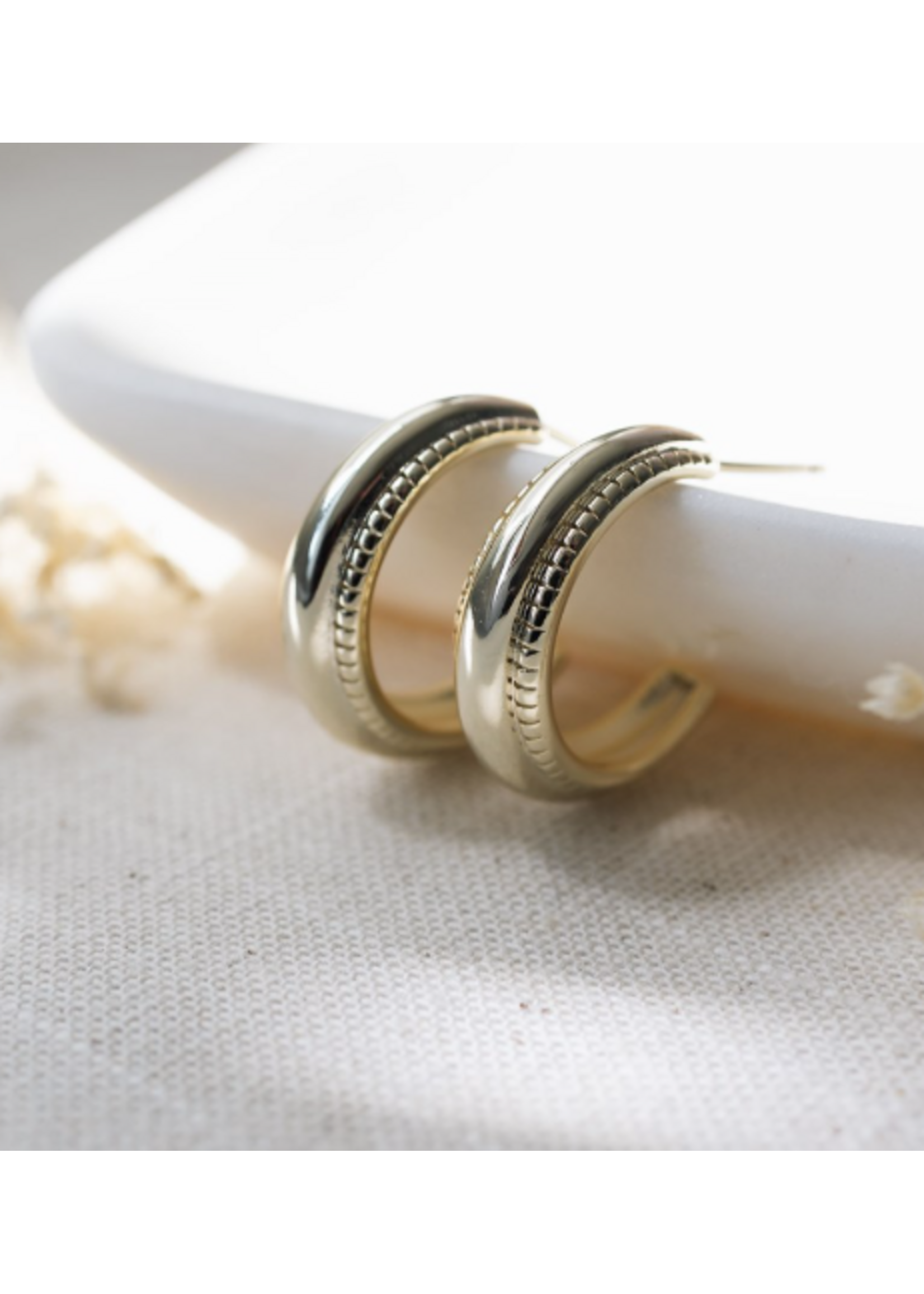 Glee Quirina Hoop Earring - Hypoallergenic, Antitarnish