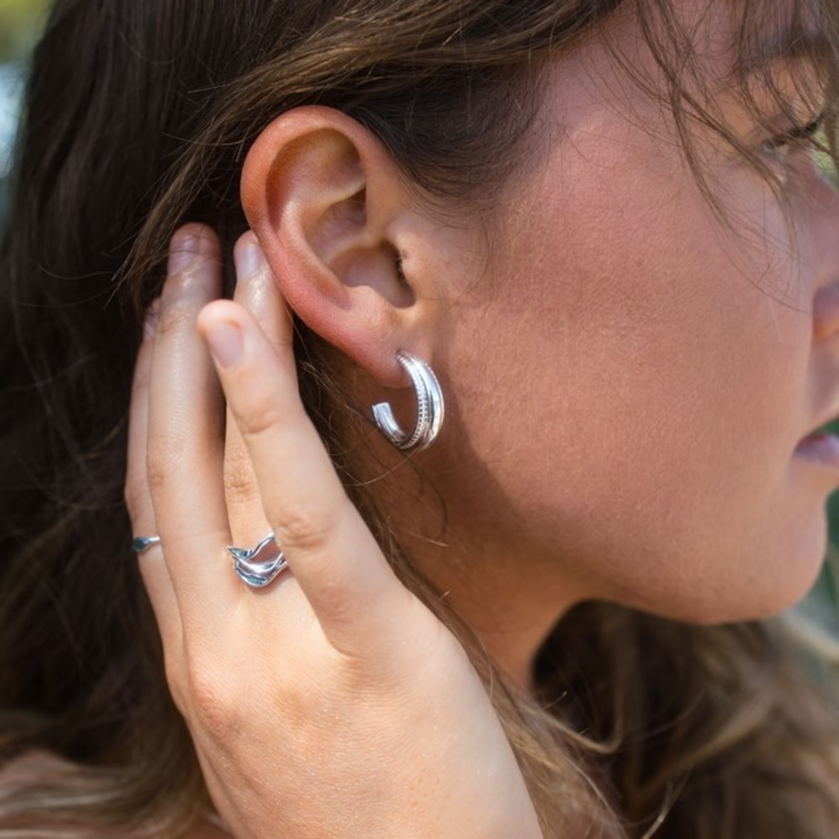 Glee Quirina Hoop Earring - Hypoallergenic, Antitarnish
