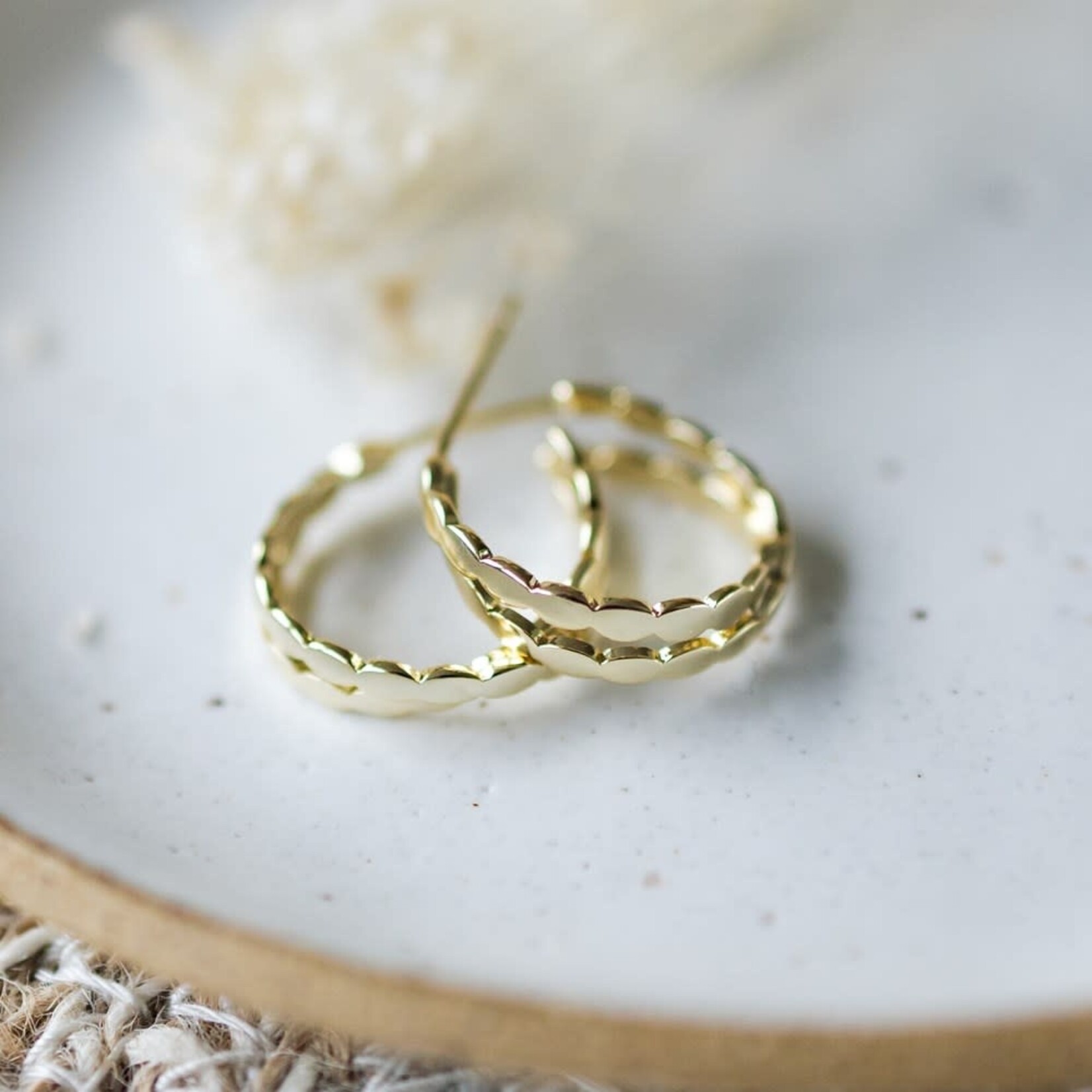 Glee Bella Curio Hoop Earring - Gold Plated or Sterling Silver Plated