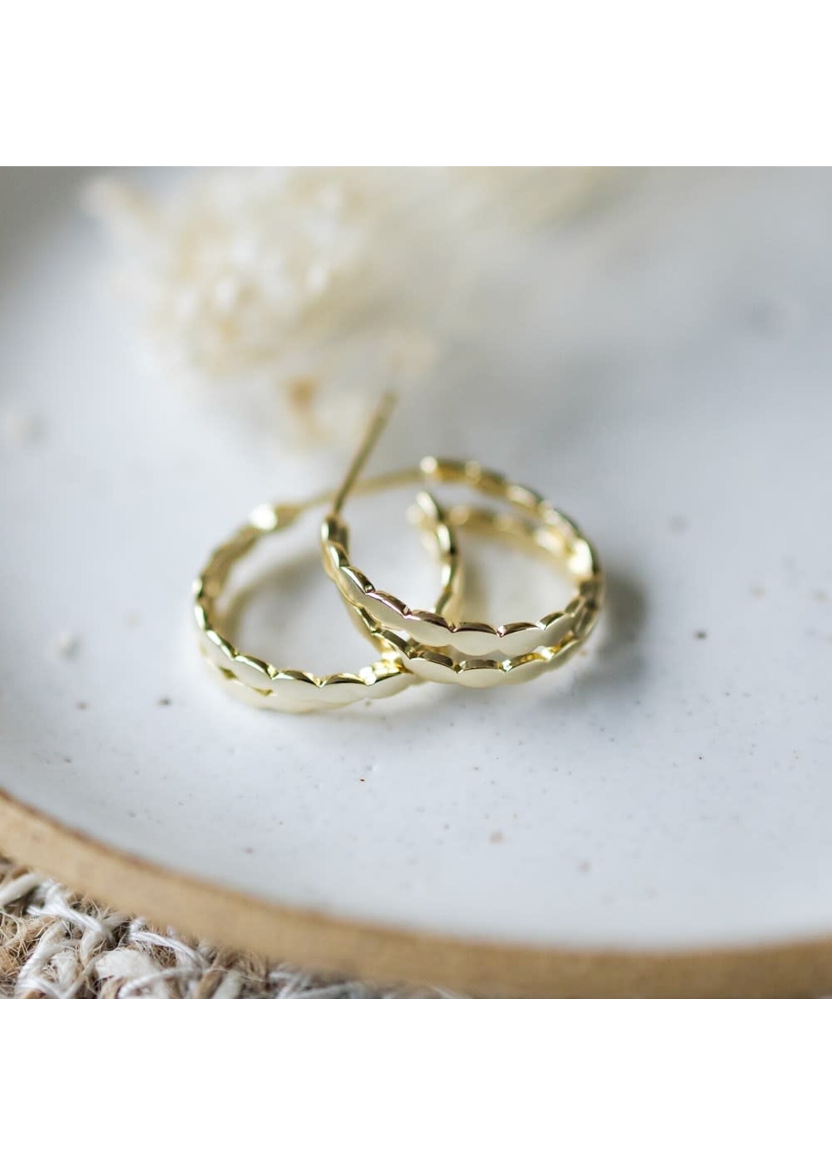 Glee Bella Curio Hoop Earring - Gold Plated or Sterling Silver Plated