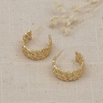 Glee Criss Cross Hoop Earring - Gold Plated