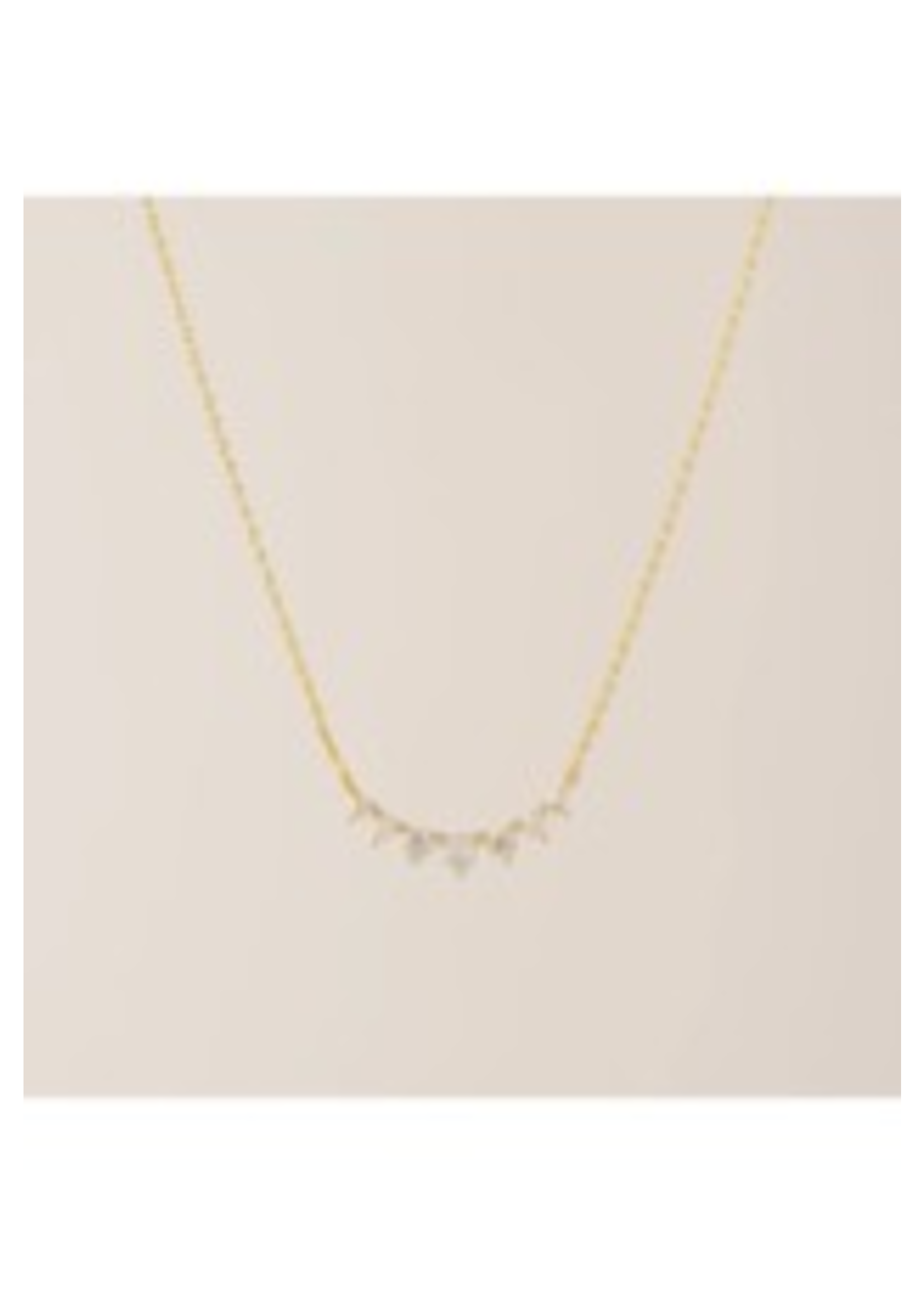 Lover's Tempo DEWDROP NECKLACE - 16-18", WHITE OPAL CZ, 18K GOLD PLATE