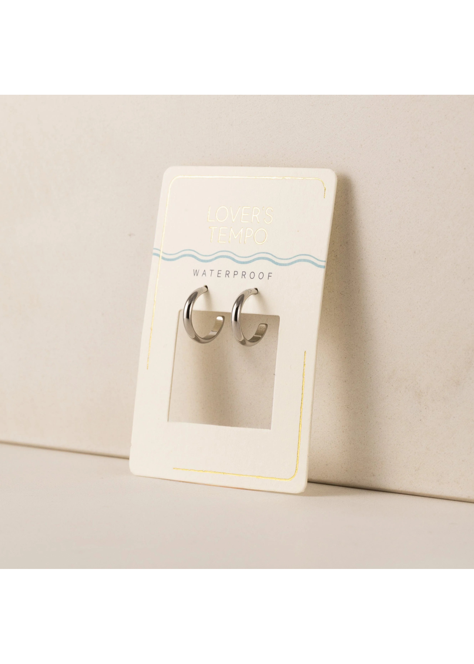 Lover's Tempo SYLVIE HOOP EARRINGS - 12mm, SILVER, WATERPROOF, TARNISHPROOF