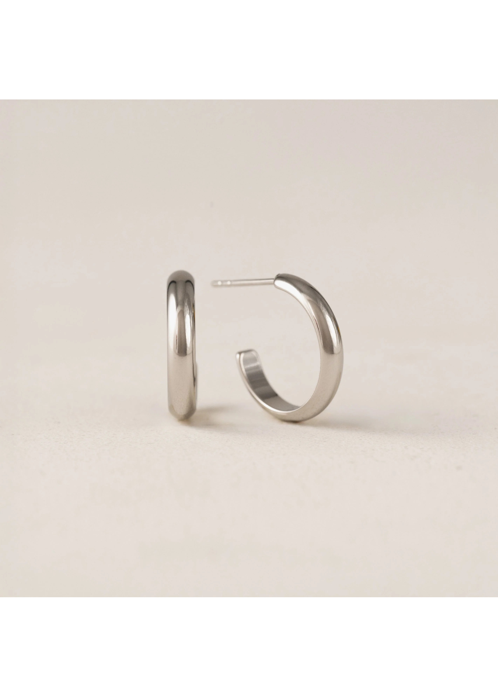 Lover's Tempo SYLVIE HOOP EARRINGS - 12mm, SILVER, WATERPROOF, TARNISHPROOF