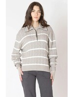 Dex Clothing HALF ZIP CABLE SWEATER