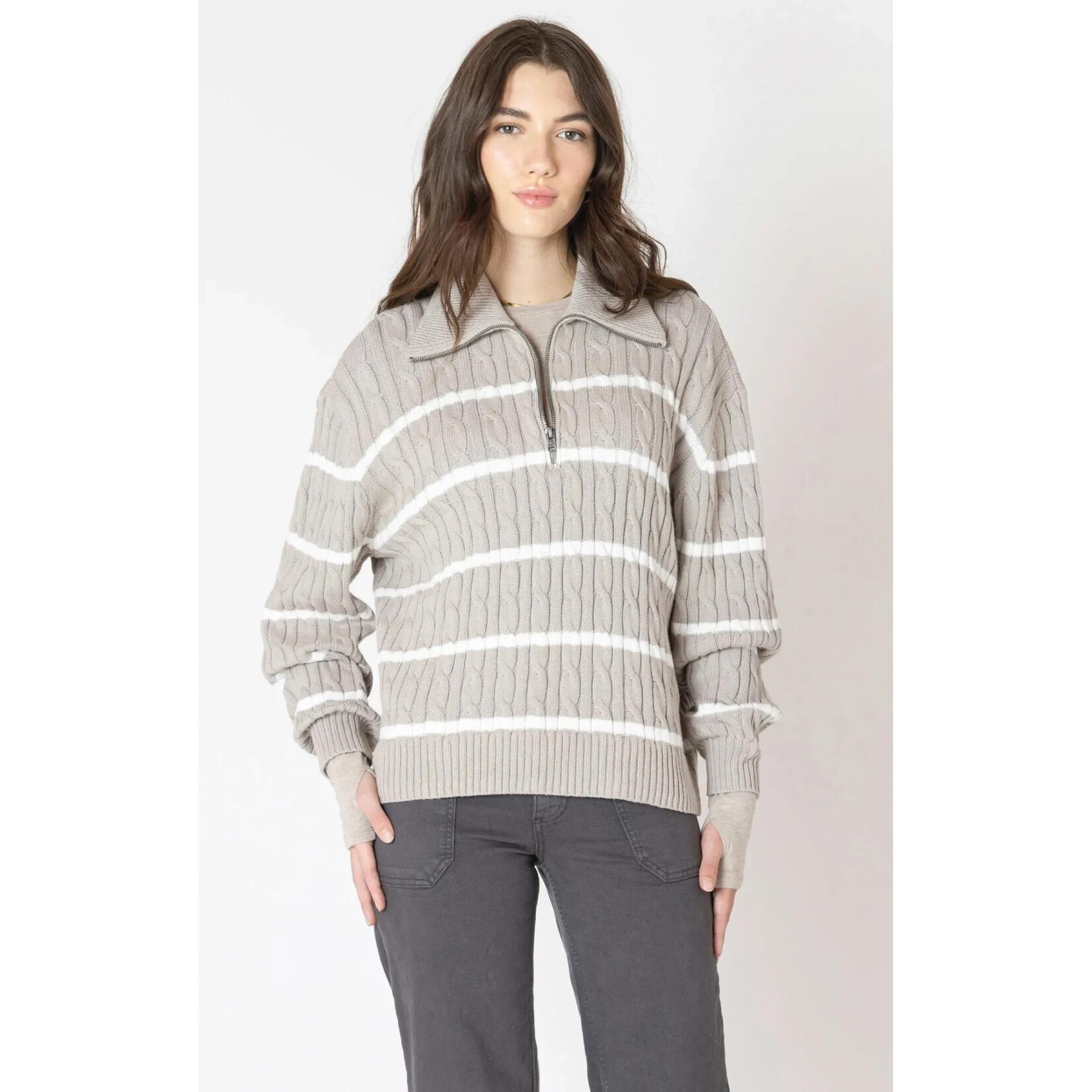 Dex Clothing 2627006 - Half Zip Cable Sweater