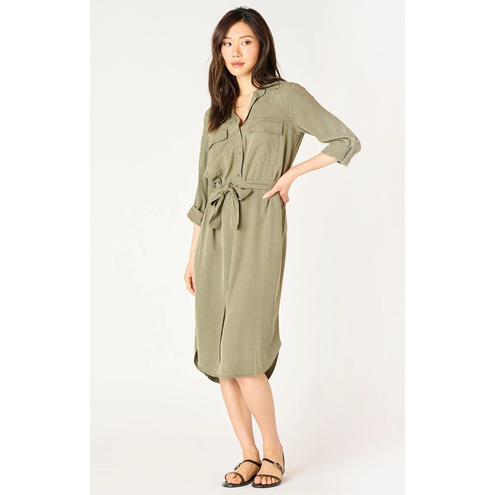 Dex Clothing 2522555 DK - Belted Utility Midi Dress