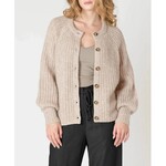 Dex Clothing Crewneck Textured Cardigan - Oat Melange