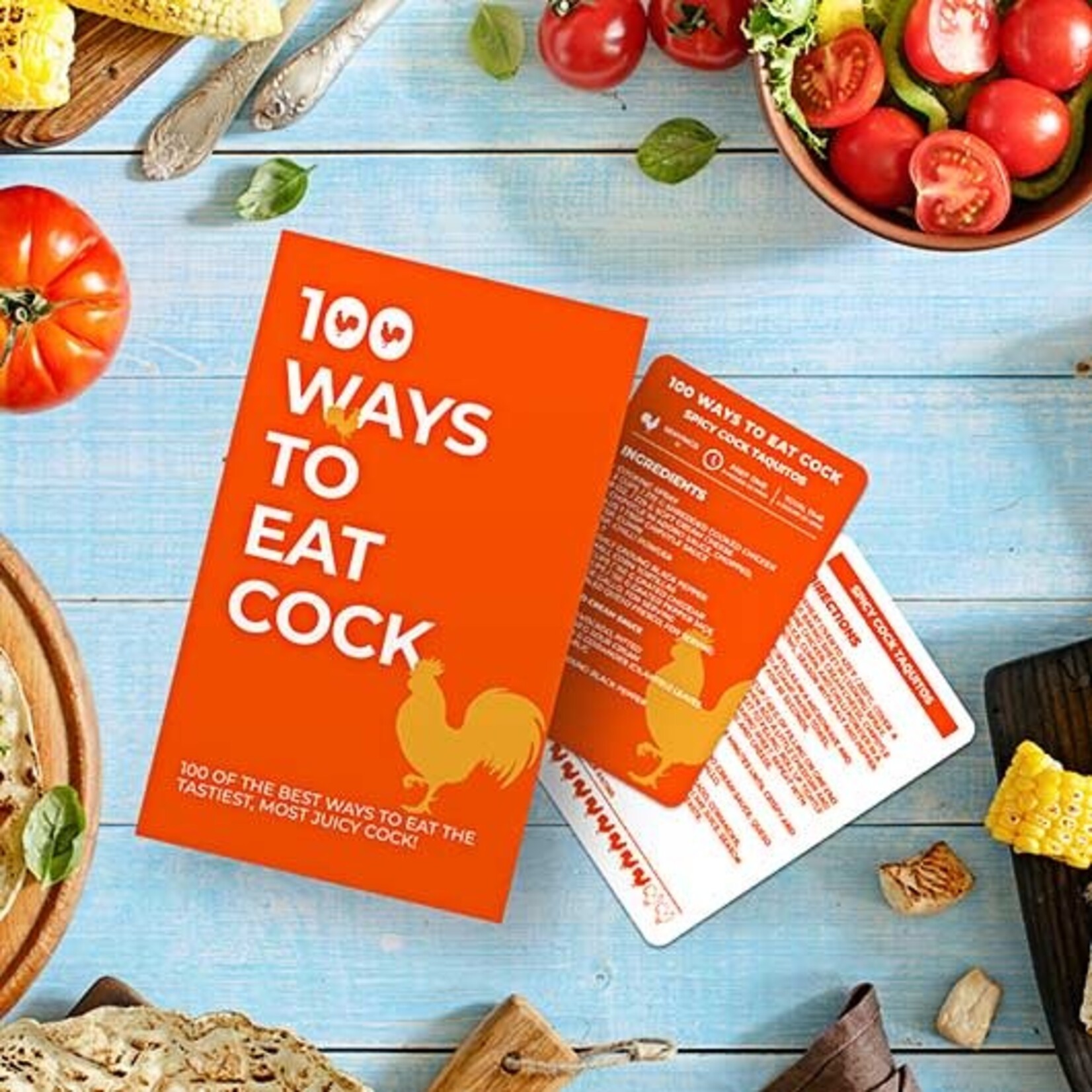 Gift Republic 100 Ways to Eat Cock Recipe Cards