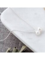Glee Friendship Necklace - Pearl & Sterling Plated