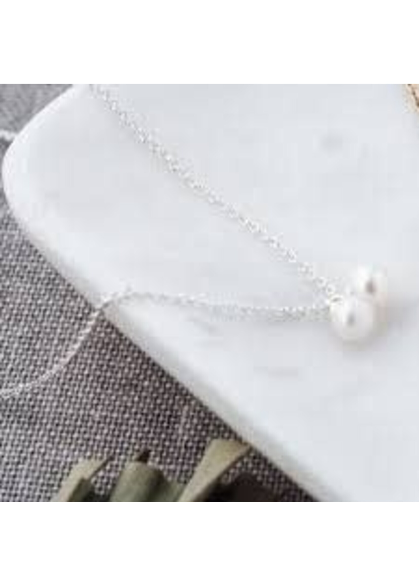 Glee Friendship Necklace - Pearl & Sterling Plated