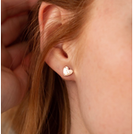 Glee Amado Heart Stud Earring - Hypoallergenic/Antitarnish