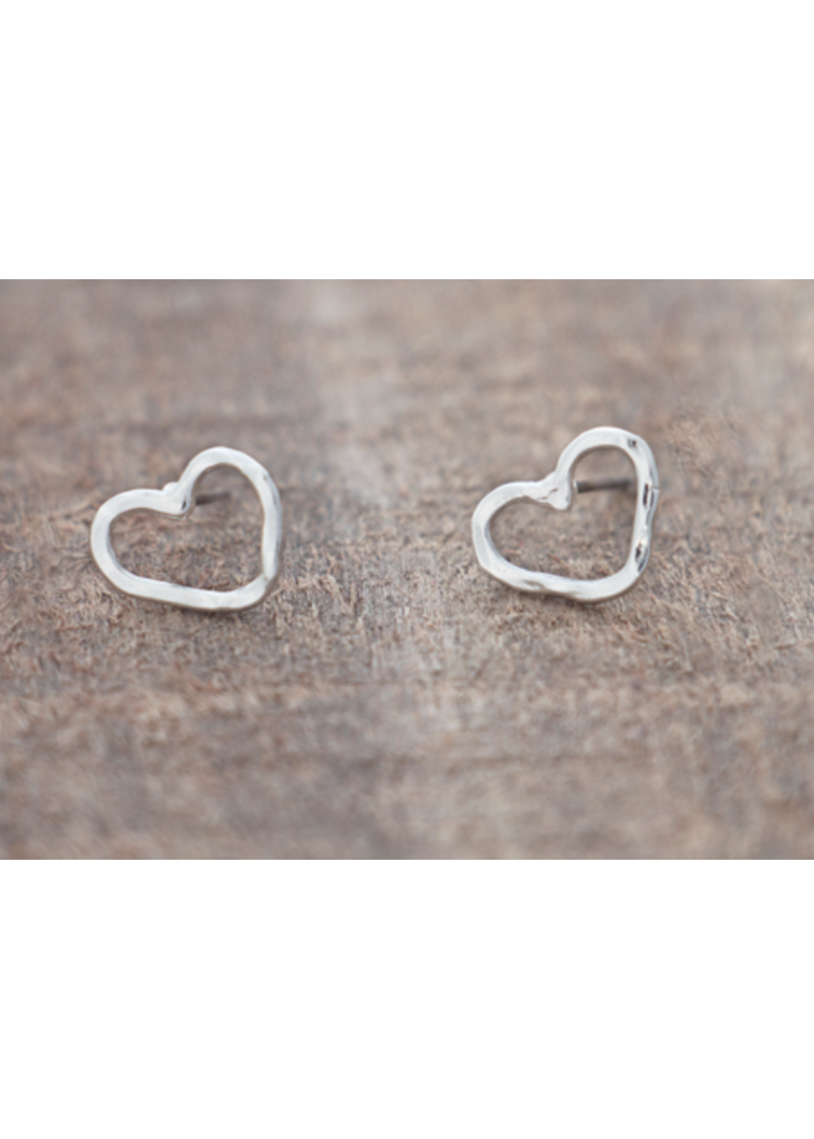 Glee Amore Stud Earrings - Silver - Hypoallergenic, Antitarnish