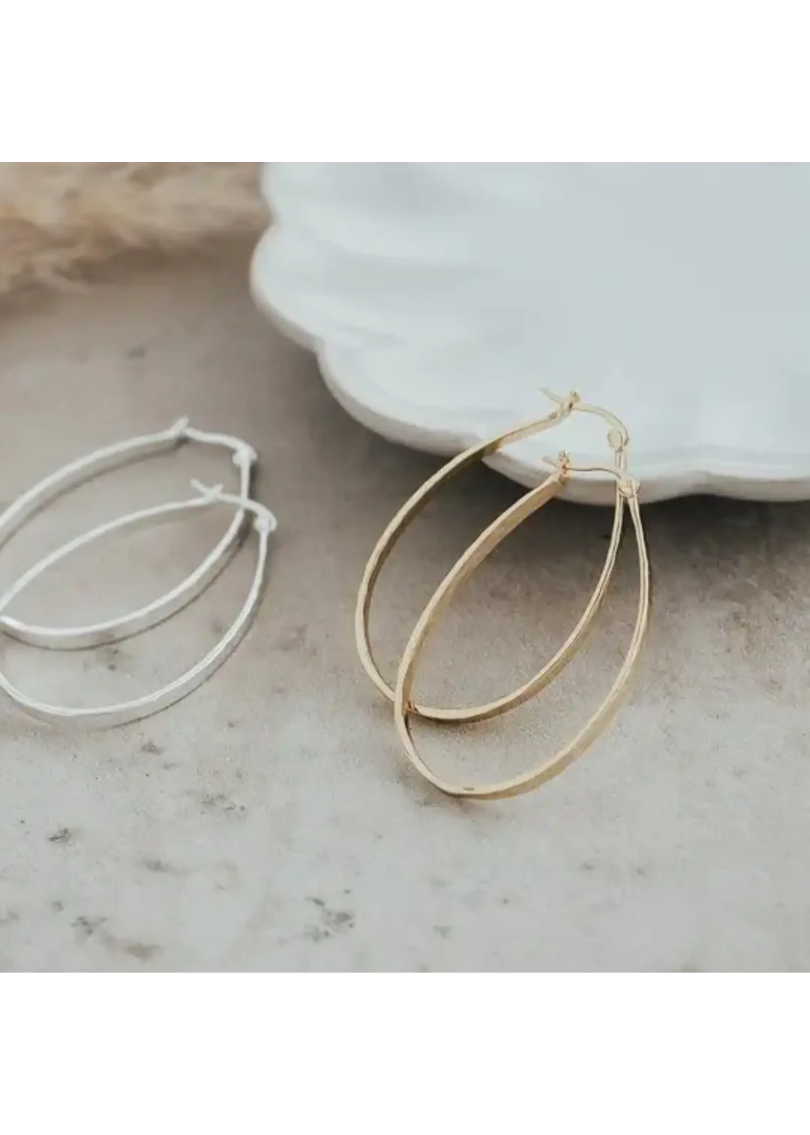 Glee Delilah Hoop Earrings Silver