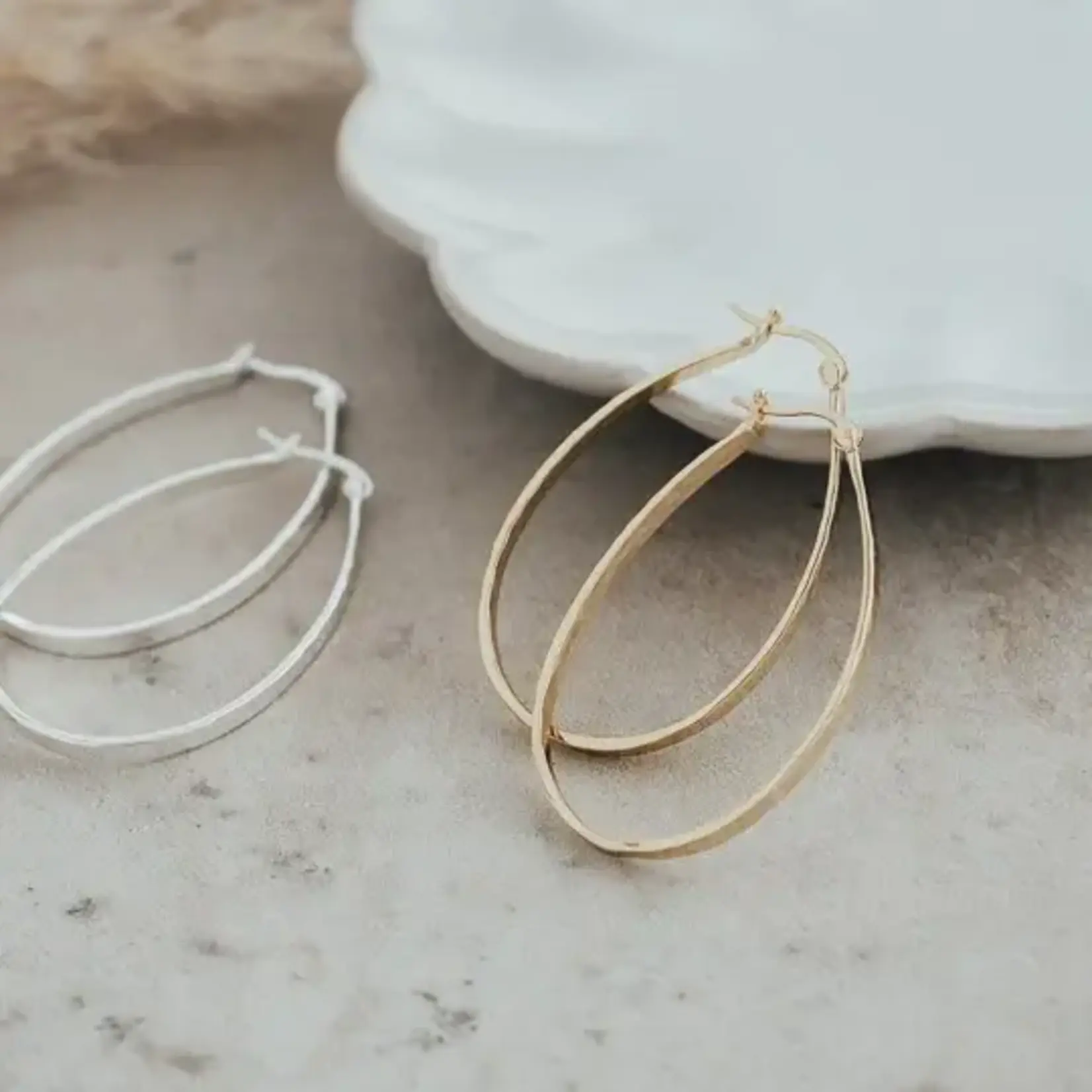 Glee Delilah Hoop Earrings Silver