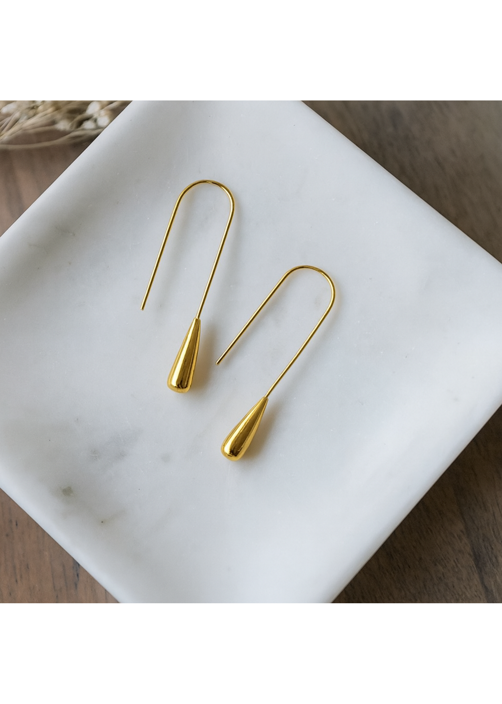 Glee Pillar Drop Earrings Long Hook