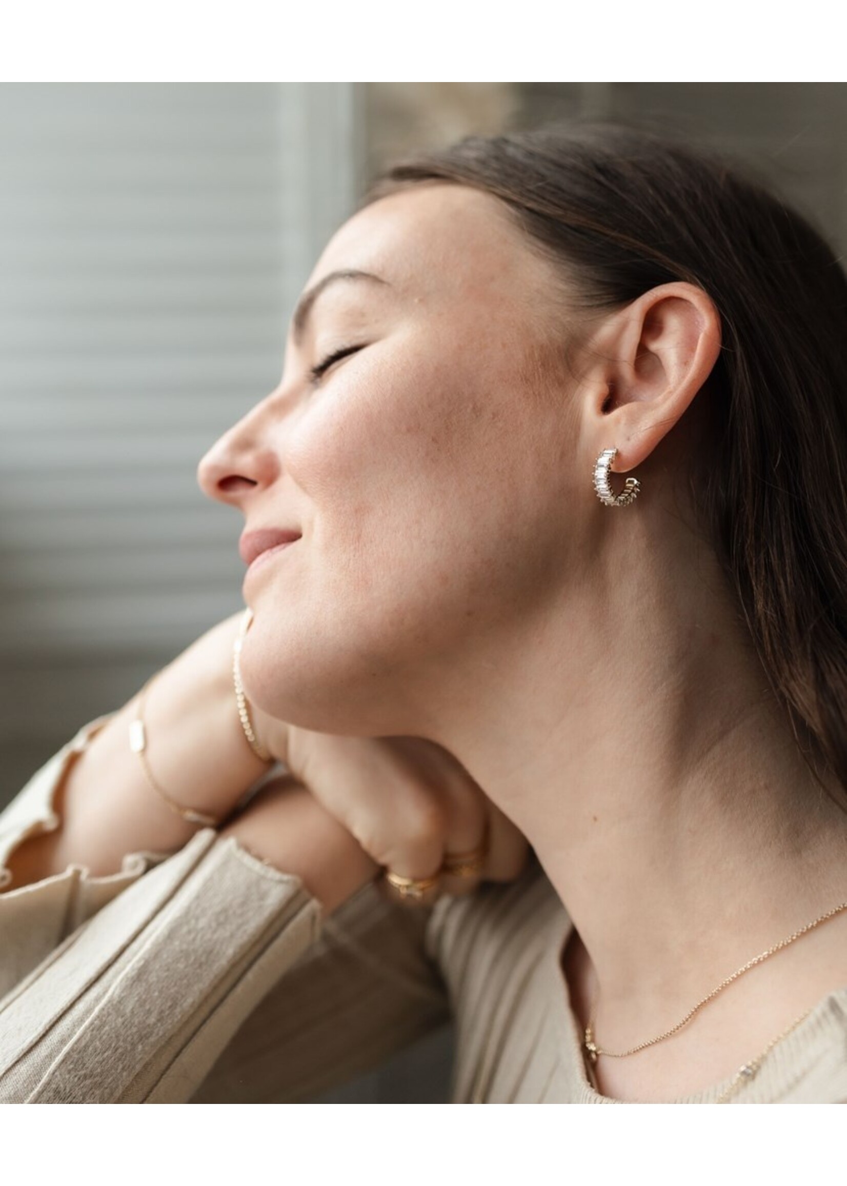 Glee Chara Hoop Earrings - Hypoallergenic/Antitarnish