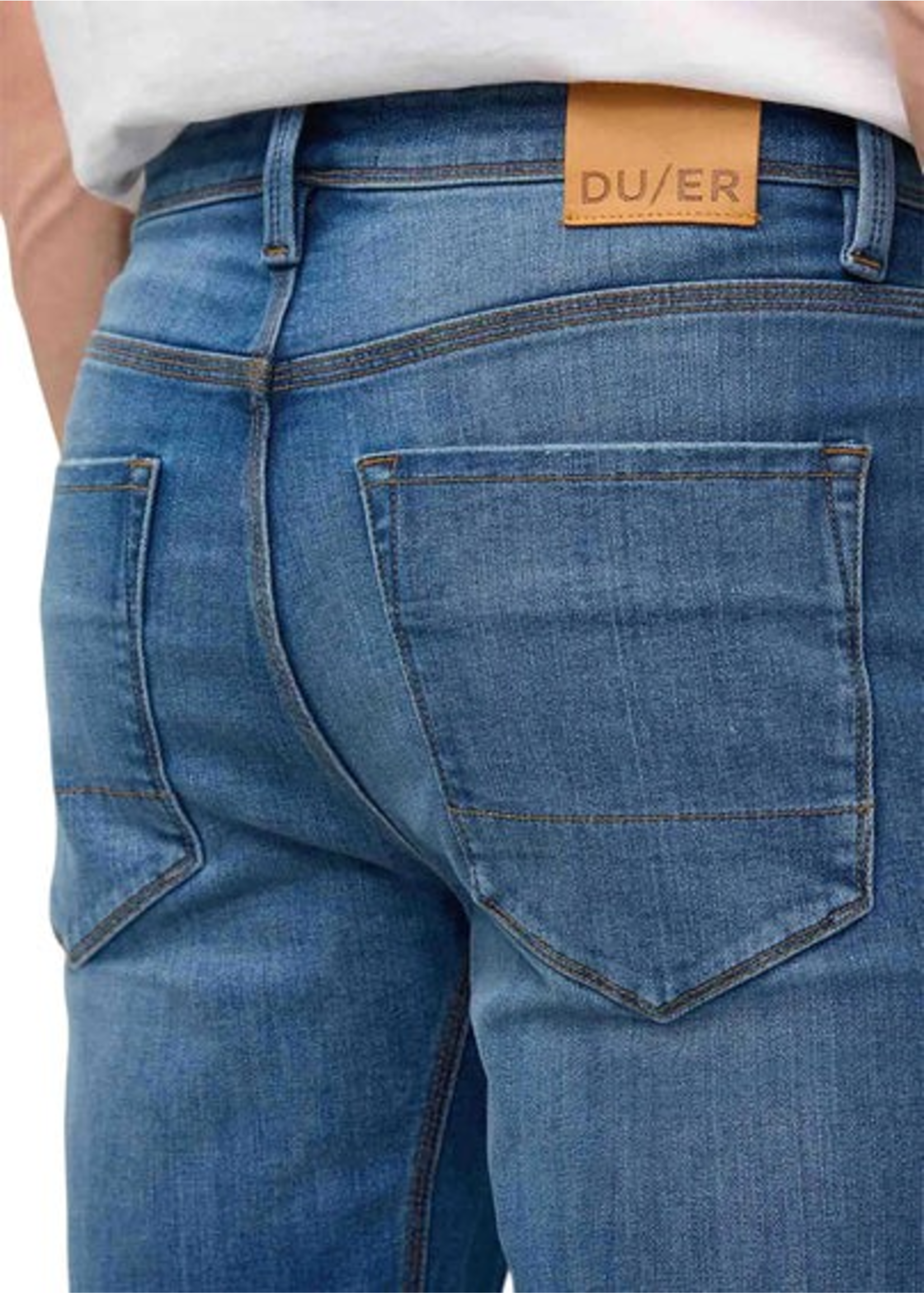 DUER MEN'S PERFORMANCE DENIM-STRAIGHT LEG