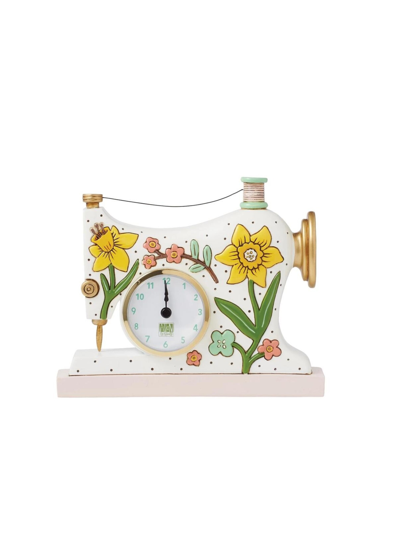 Allen Designs Sew Happy Sewing Machine Desk Clock by Michelle Allen