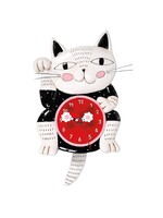 Allen Designs Lucky Cat Wall Clock