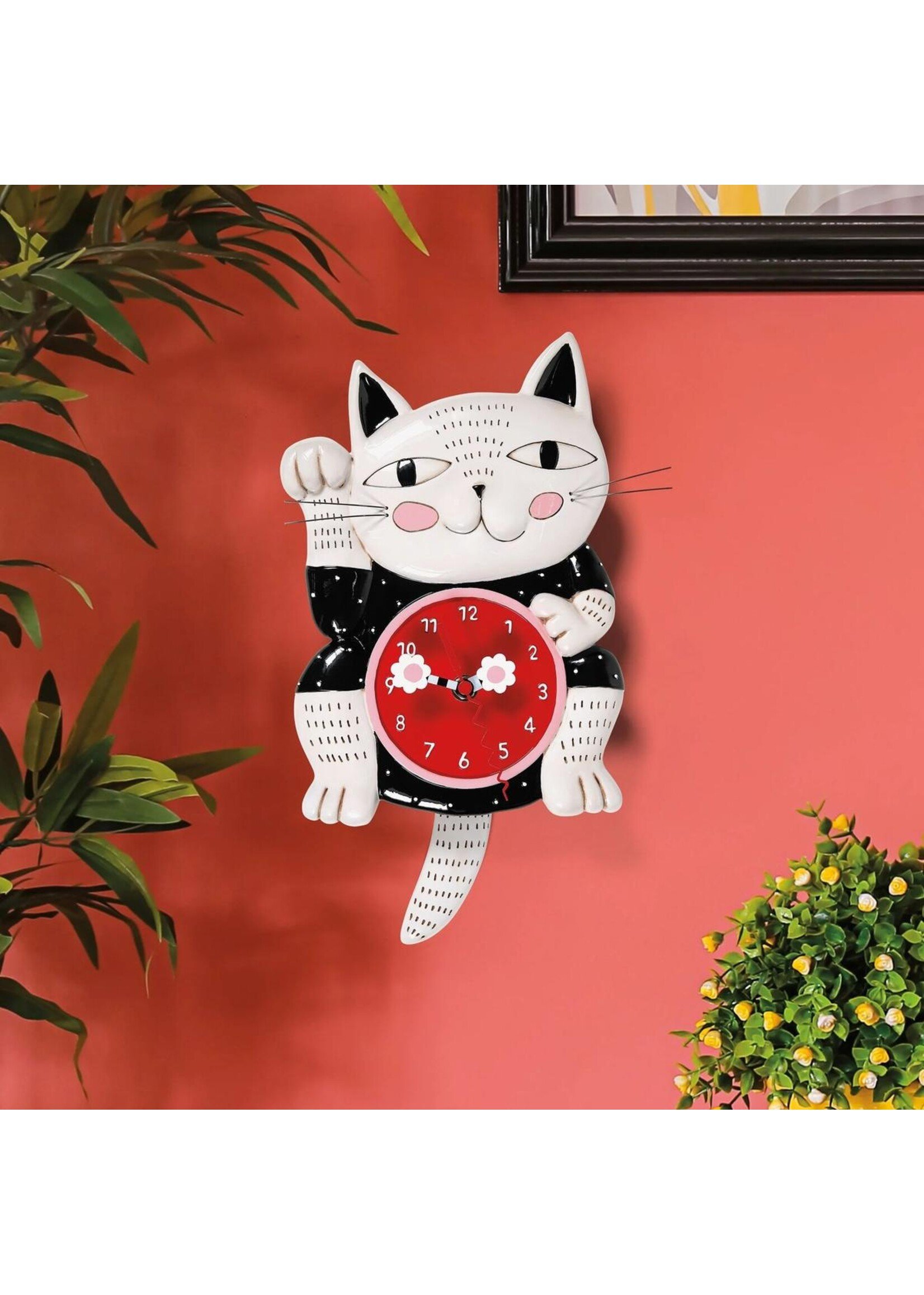 Allen Designs Lucky Cat Wall Clock by Michelle Allen