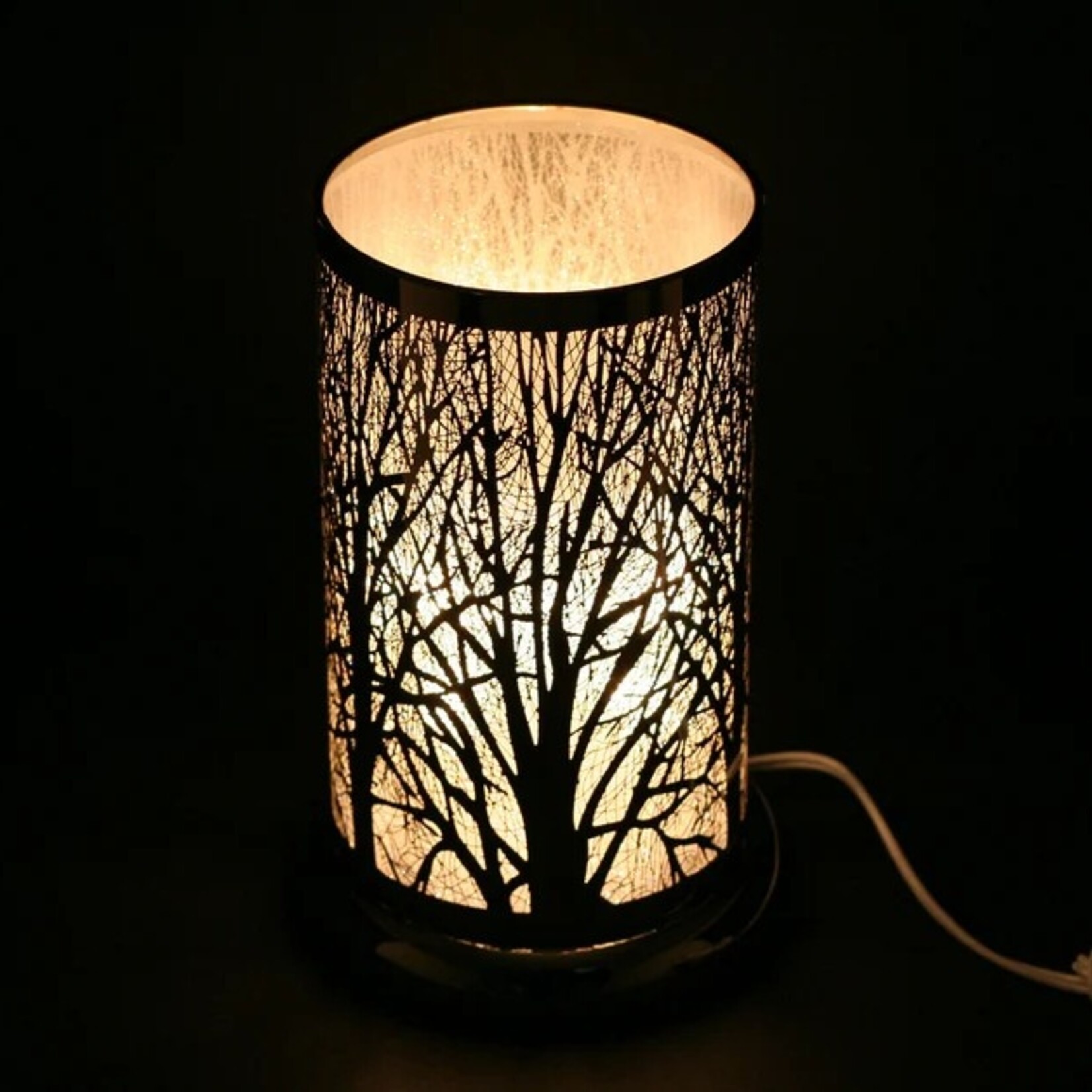 Ace Annison Touch-Sensitive Lamp - Silver Forest with Scented Oil Holder