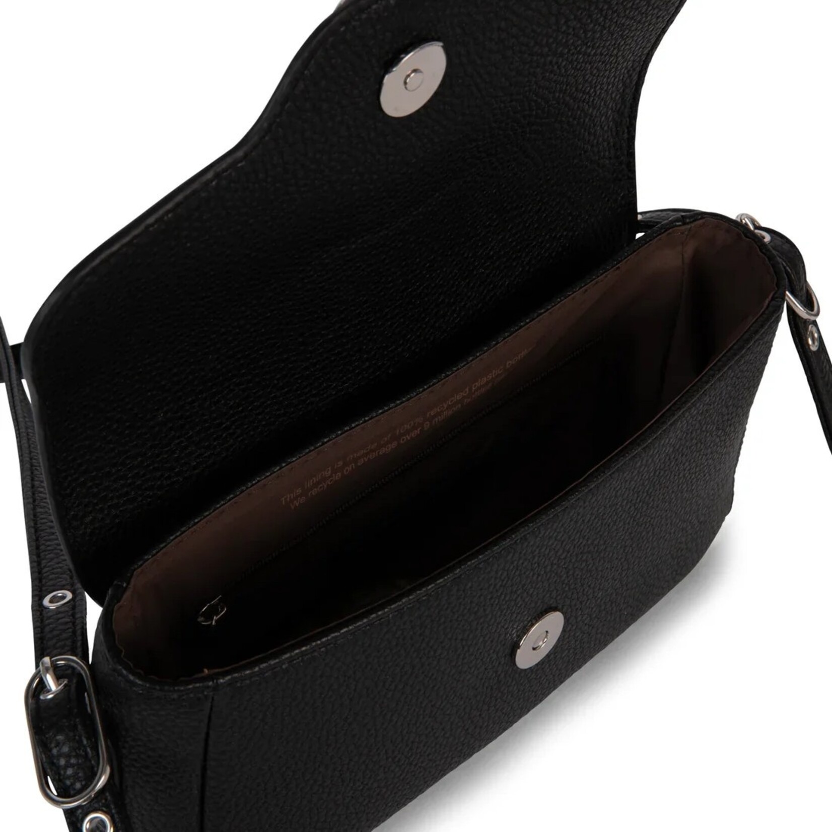 Matt & Nat Isabelle Small Crossbody Bag - Black - Grain Collection