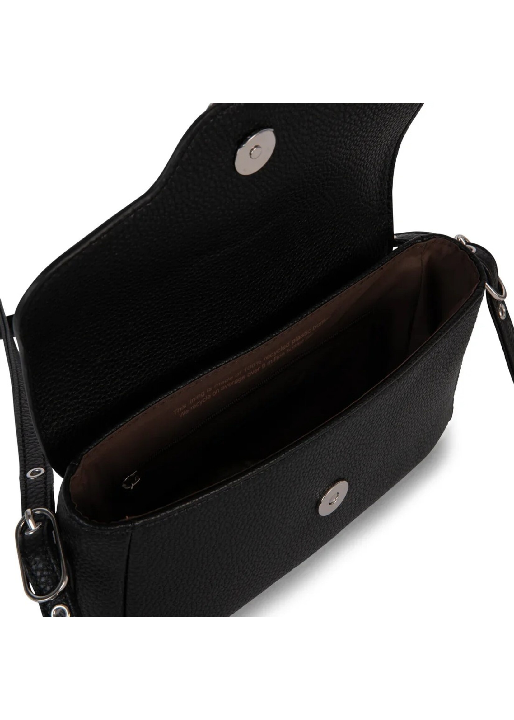 Matt & Nat Isabelle Small Crossbody Bag - Black - Grain Collection