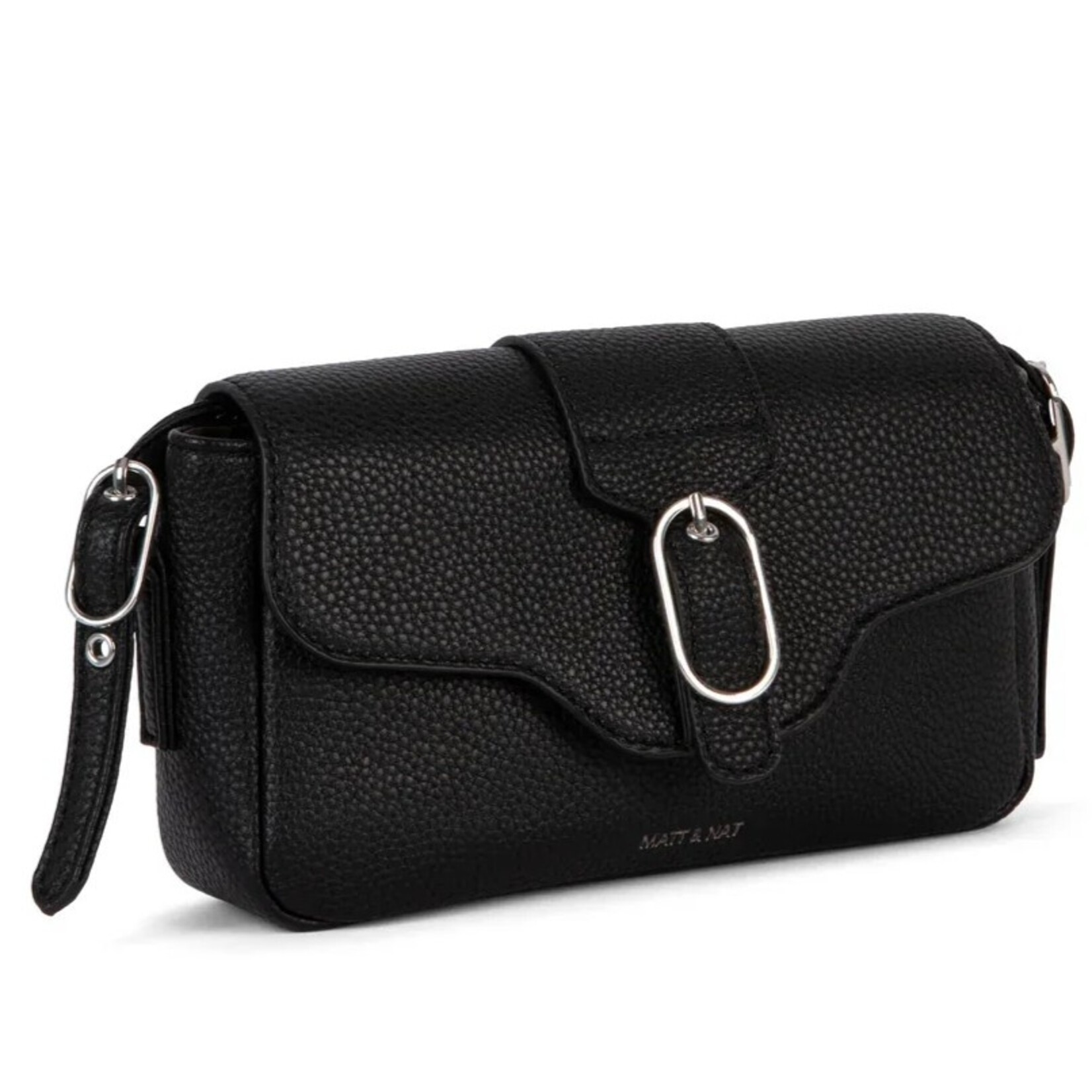 Matt & Nat Isabelle Small Crossbody Bag - Black - Grain Collection