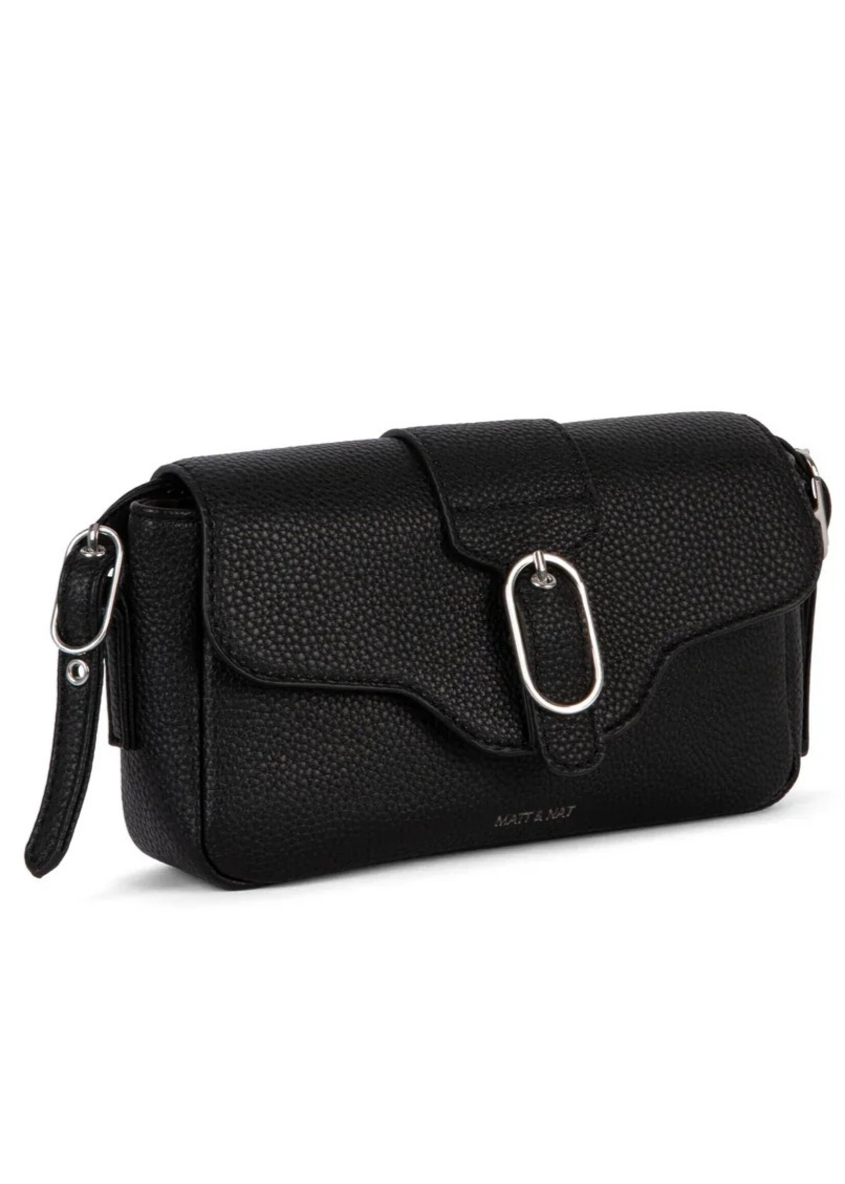 Matt & Nat Isabelle Small Crossbody Bag - Black - Grain Collection