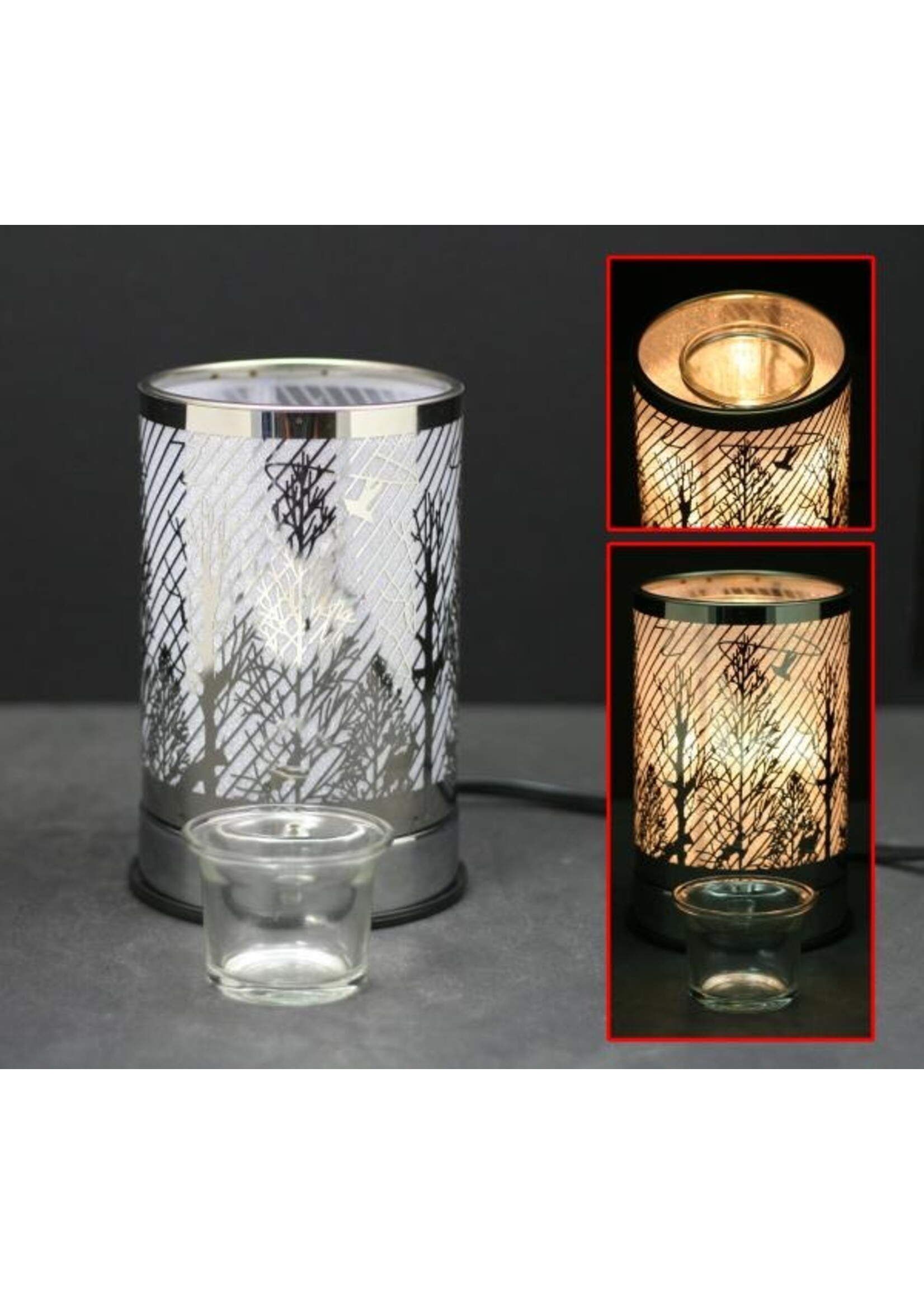 Ace Annison Touch-Sensitive Lamp – Silver Ravine with Scented Oil Holder