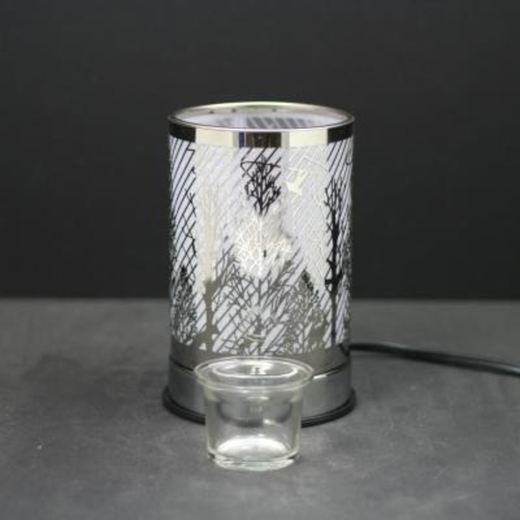 Ace Annison Touch-Sensitive Lamp – Silver Ravine with Scented Oil Holder