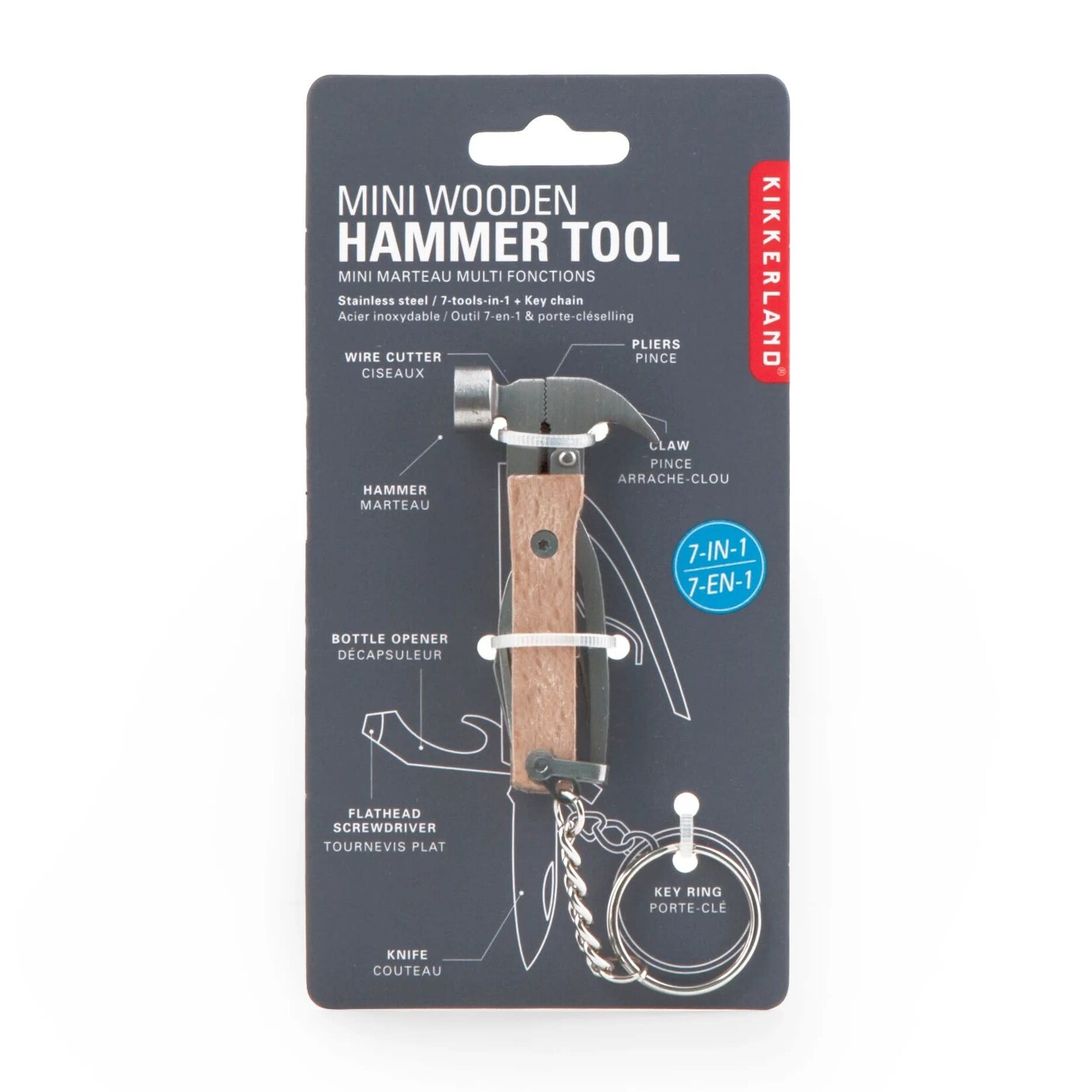 Kikkerland Mini Wooden Hammer Tool