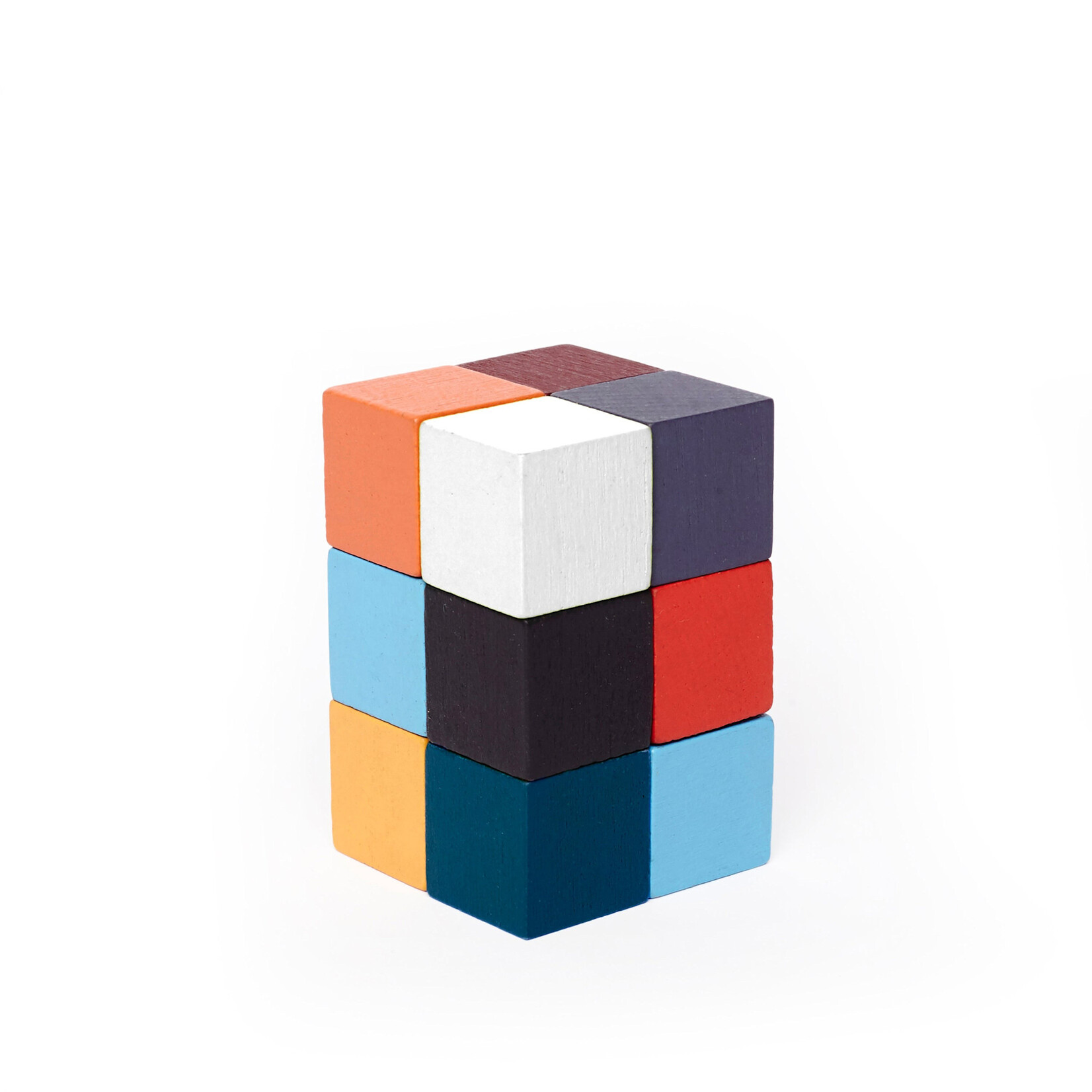 Kikkerland Elastic Cube 3D Wooden Puzzle