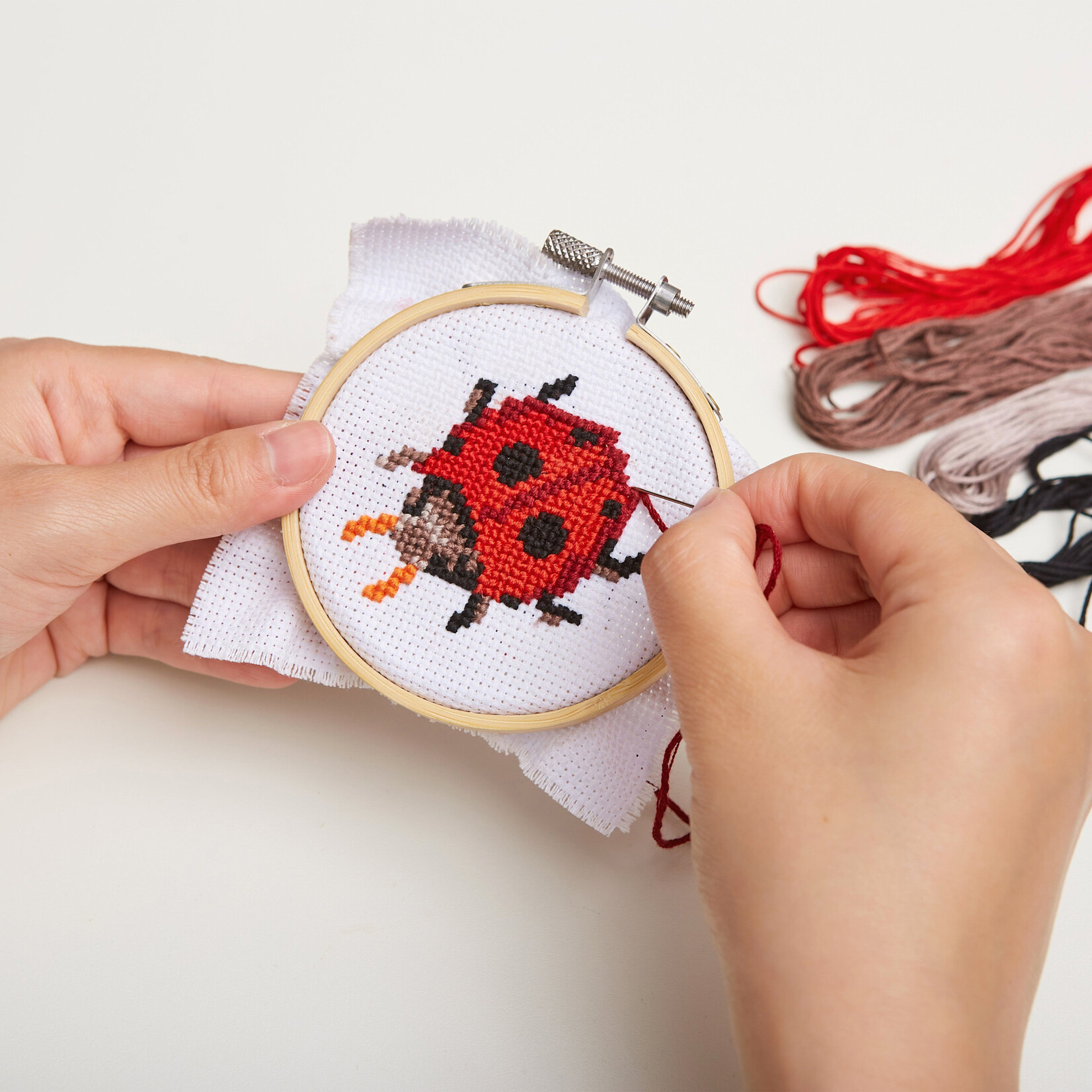 Kikkerland Mini Cross-Stitch (Ladybug)