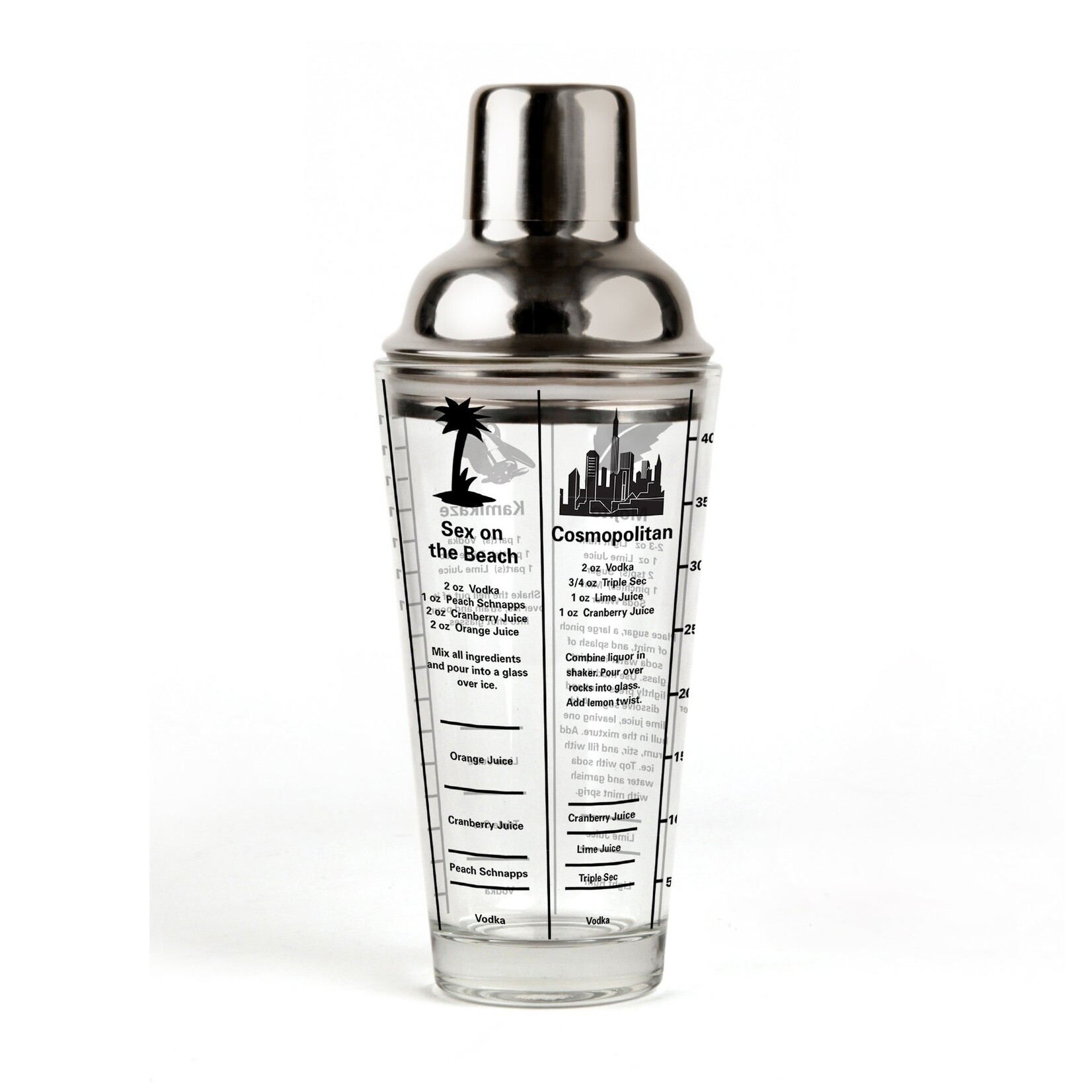 Kikkerland Mix Master Cocktail Shaker - 14 oz