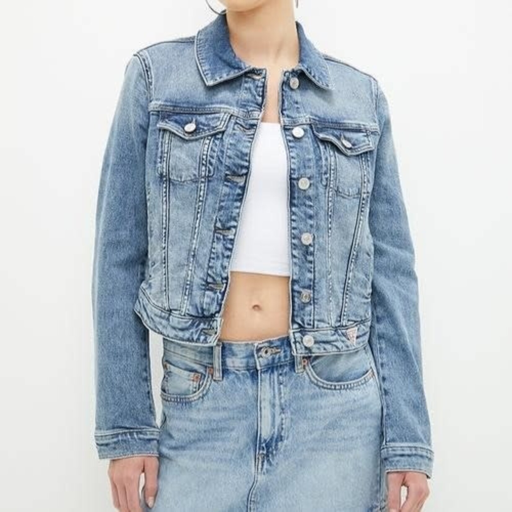 Guess Sexy Trucker Jacket - Atlas Indigo
