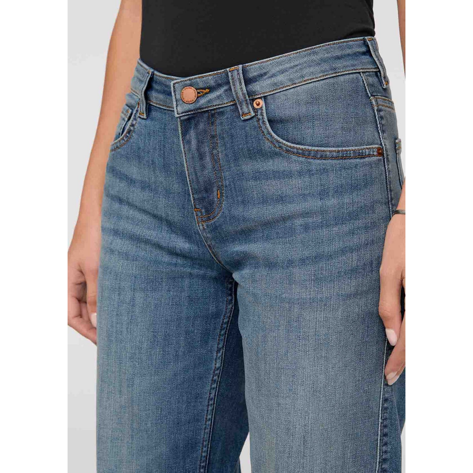 DUER WFLR6030 - Performance Denim Mid Rise Straight Jean - Blue Ash
