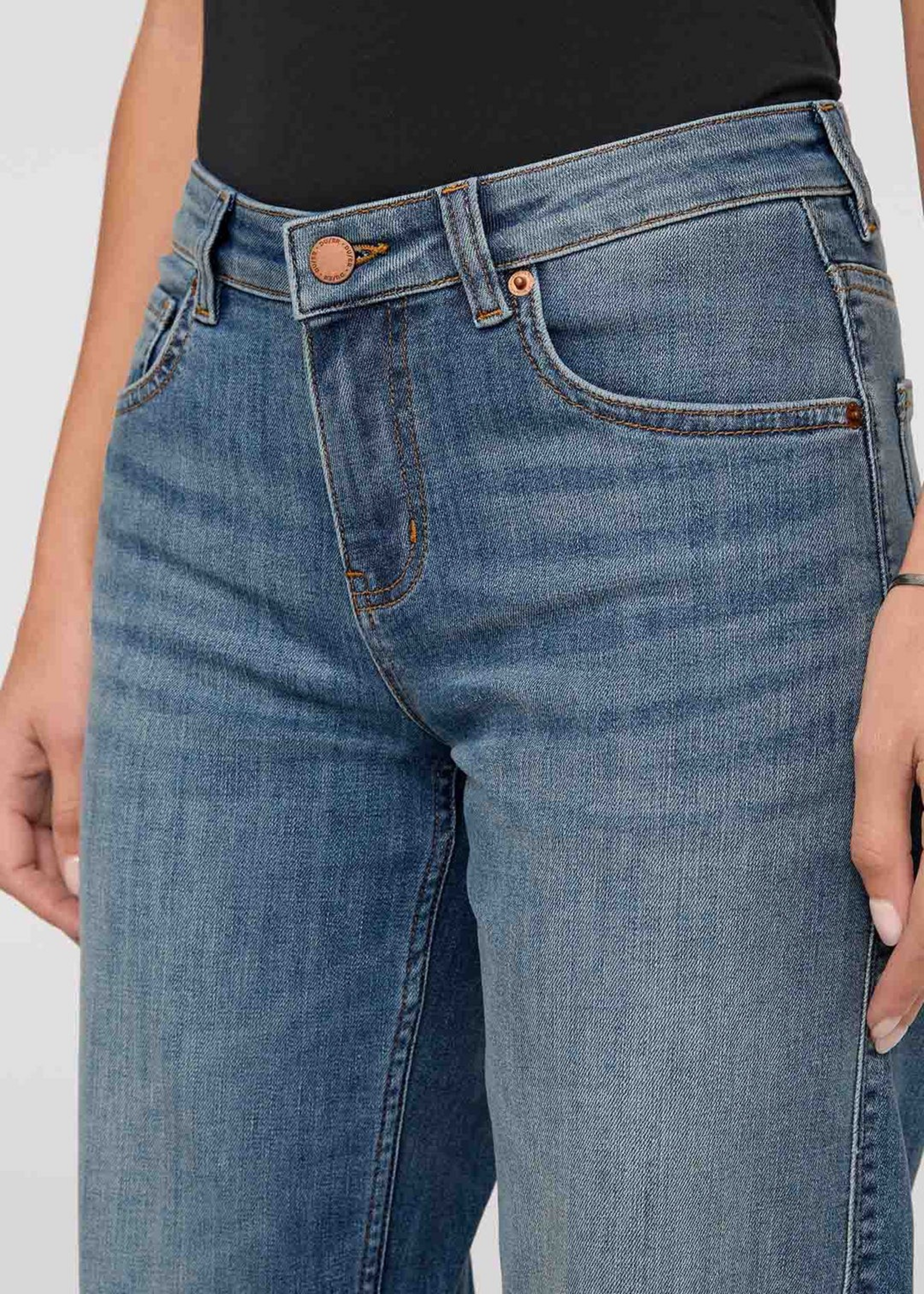 DUER WFLR6030 - Performance Denim Mid Rise Straight Jean - Blue Ash