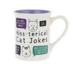 Enesco Canada Hiss-terical Cat Jokes Mug 16 oz