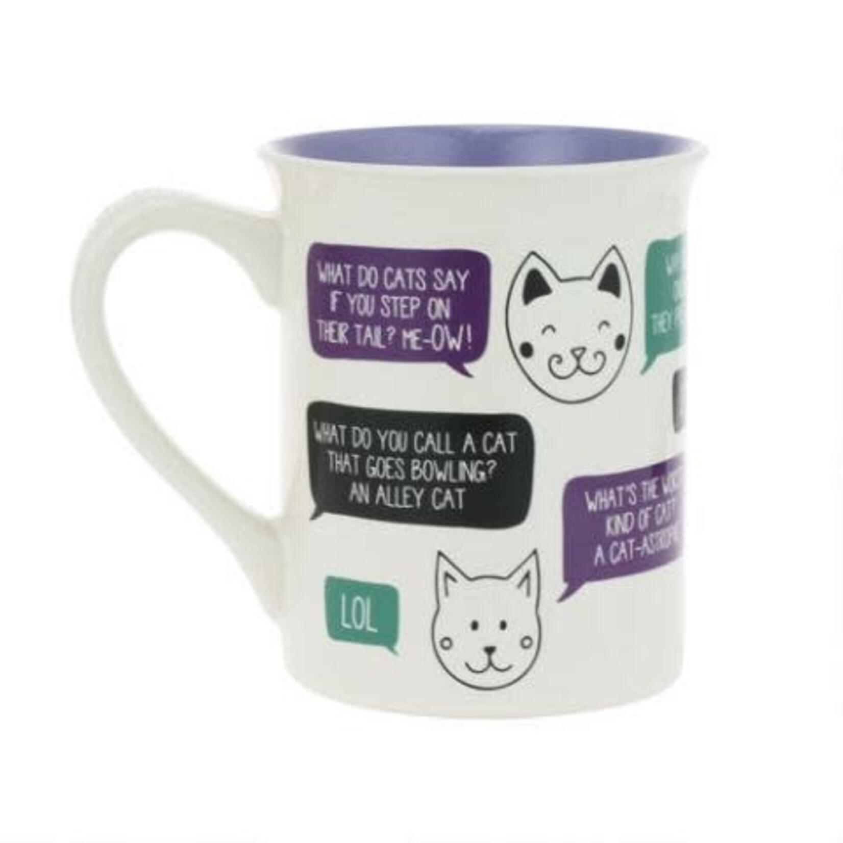 Hiss-terical Cat Jokes Mug 16 oz