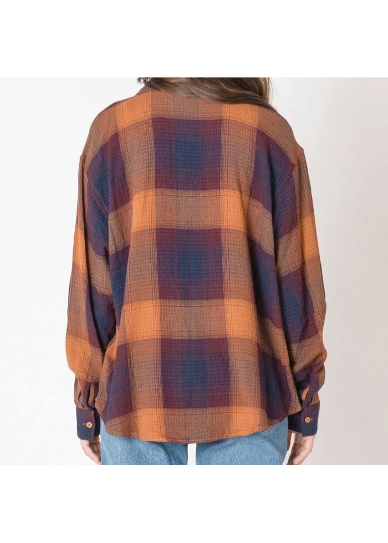 Dex Clothing 2623505 D - Textured Plaid Shirt